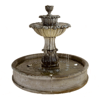 Thumbnail for Altus Florian Pond Outdoor Cast Stone Garden Fountain Fountain Tuscan 