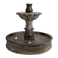 Thumbnail for Laurus Pond Outdoor Cast Stone Garden Fountain Fountain Tuscan 