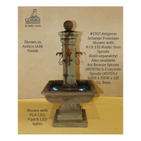 Thumbnail for Avignon Solange Outdoor Cast Stone Garden Fountain For Spouts Fountain Tuscan 
