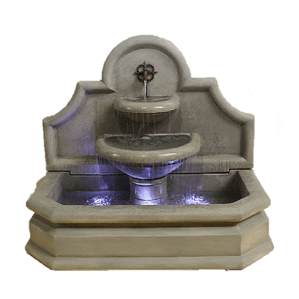 Chantal Wall Outdoor Cast Stone Garden Fountain For Spout Fountain Tuscan 