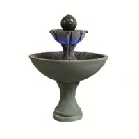 Thumbnail for Ronde Two Tier Outdoor Cast Stone Garden Fountain Fountain Tuscan 