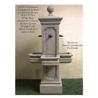 Thumbnail for Columnaris Courtyard Outdoor Cast Stone Garden Fountain for Spouts Fountain Tuscan 