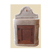 Thumbnail for Lavadino Outdoor Cast Stone Garden Sink. Includes Hand Crafted Door Fountain Tuscan 