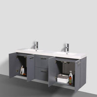 Thumbnail for Eviva Luxury 84 inch bathroom vanity with integrated acrylic sinks Vanity Eviva 