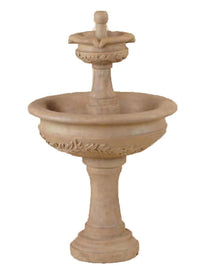 Thumbnail for Alloro Garland Two Tier Cast Stone Outdoor Fountain Fountain Tuscan 