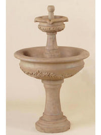 Thumbnail for Alloro Garland Two Tier Cast Stone Outdoor Fountain Fountain Tuscan 