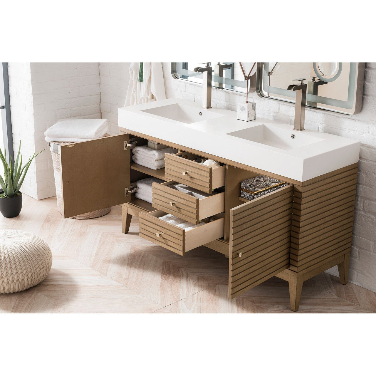 James Martin Linear 59" Double Vanity Vanity James Martin 