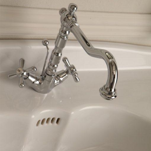 EVIVA Daniella 39 Inch Italian Ceramic Console Sink with Brass Stand Bathroom Vanity Eviva 