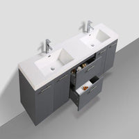 Thumbnail for Eviva Luxury 84 inch bathroom vanity with integrated acrylic sinks Vanity Eviva 
