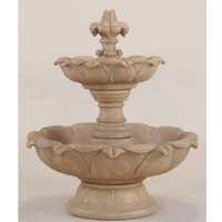 Thumbnail for Gardenia Two Tier Cast Stone Outdoor Fountain Short Fountain Tuscan 