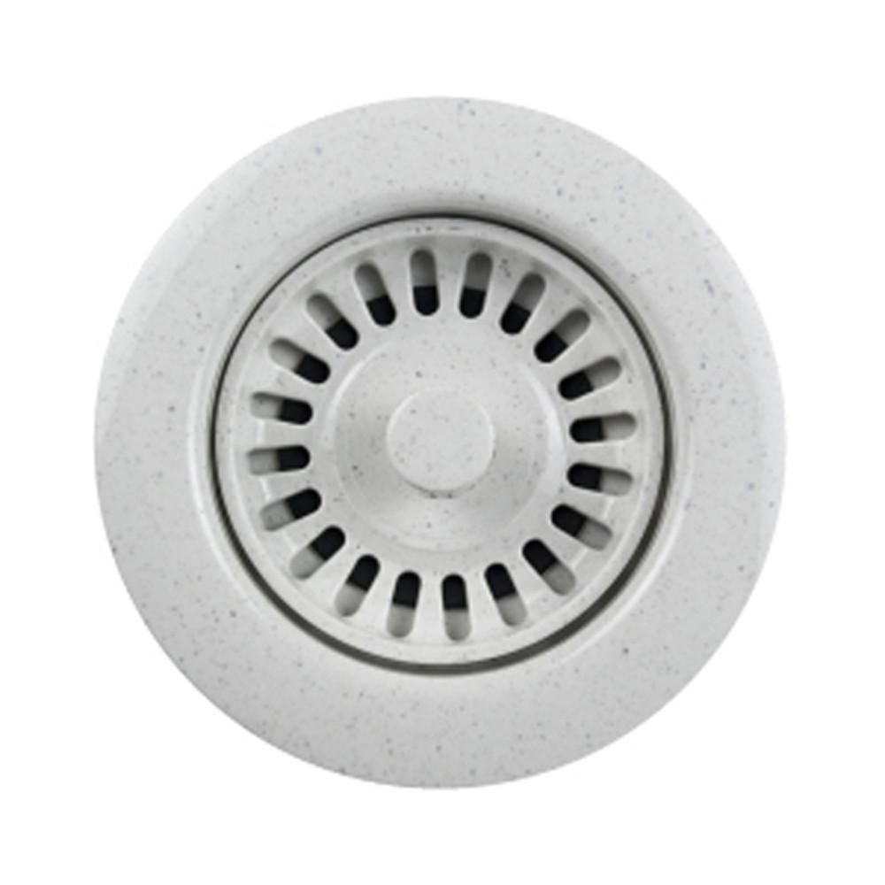 Houzer 190-9566 3.5-Inch Speckled Granite White Disposal Flange Accessory - Strainer/Stopper Houzer 