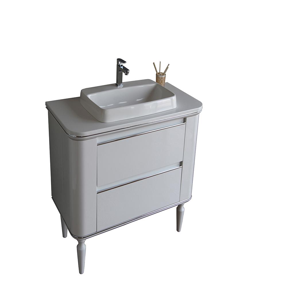 Eviva Duva 40 in. Bathroom Vanity in White with Whtie Acrylic Countertop Vanity Eviva 
