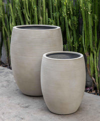 Thumbnail for Campania International Fiber Clay Haley Planter Urn/Planter Campania International Ivory Lite Large 
