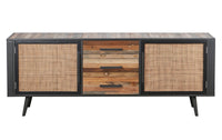 Thumbnail for NovaSolo Nordic Buffet 2 Doors 3 Drawers Buffet NovaSolo Natural Boat Wood Finish 78.74 x 17.72 x 30.31 