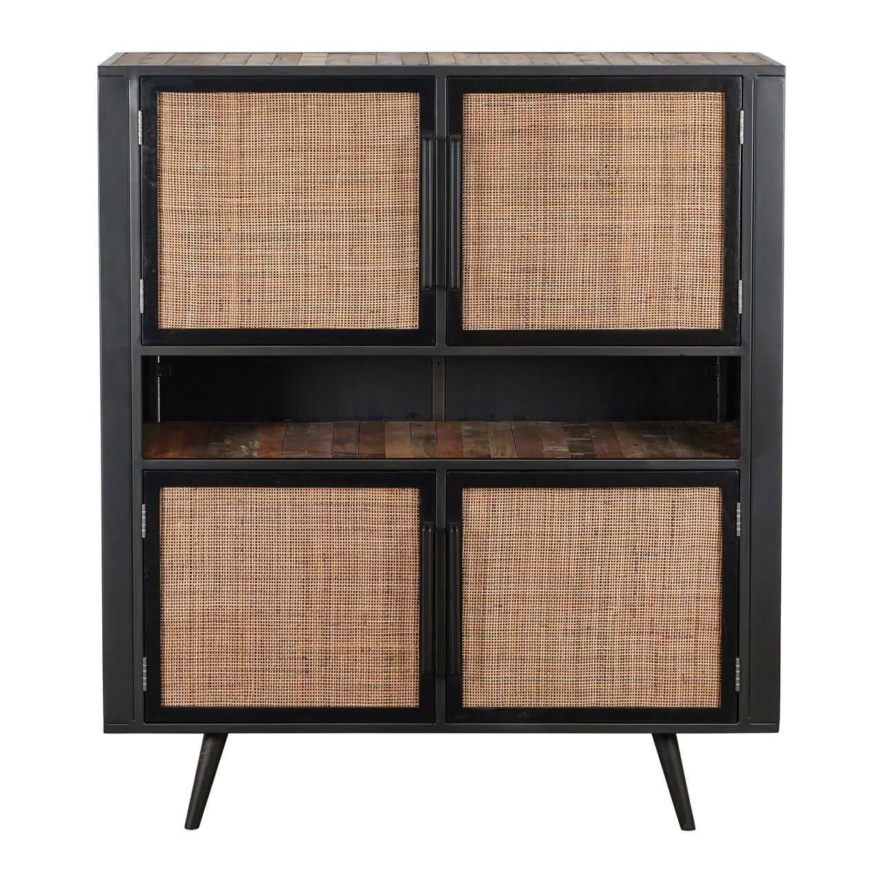NovaSolo Nordic Buffet 4 Doors Buffet NovaSolo Natural Boat Wood Finish 