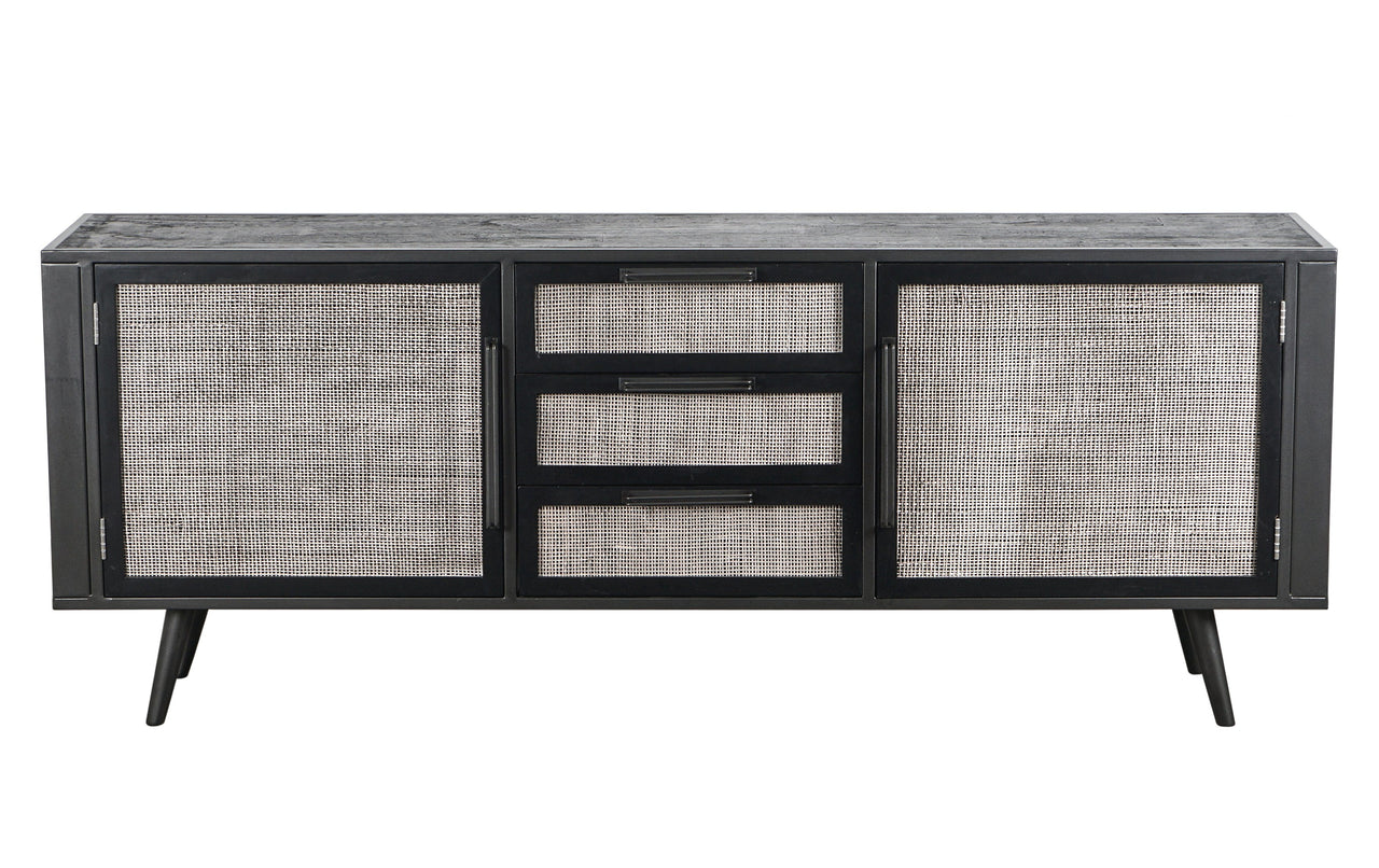 NovaSolo Nordic Buffet 2 Doors 3 Drawers Buffet NovaSolo Nordic Black 78.74 x 17.72 x 30.31 