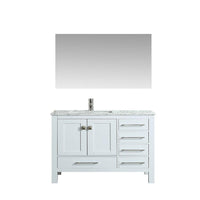 Thumbnail for Eviva London 38″ x 18″ White Transitional Bathroom Vanity w/ White Carrara Top Vanity Eviva 
