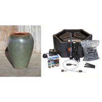 Thumbnail for Tuscany FNT2370 Ceramic Triple Vase Complete Fountain Kit Vase Fountain Blue Thumb 
