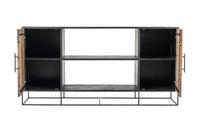 Thumbnail for NovaSolo Rustika Sideboard 2 Doors Open Shelving Sideboard NovaSolo 