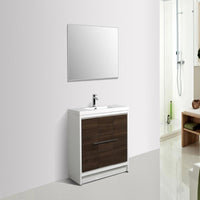 Thumbnail for Eviva Grace 36 in. White Bathroom Vanity with White Integrated Acrylic Countertop Vanity Eviva Gray Oak 