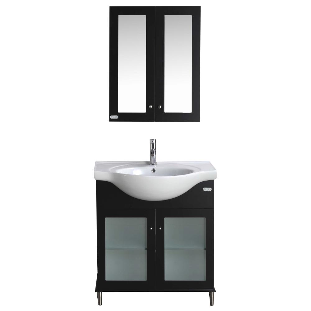 Eviva Tux® 30″ Transitional Bathroom Vanity with Integrated Porcelain Sink Vanity Eviva Espresso 