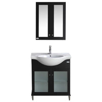 Thumbnail for Eviva Tux® 30″ Transitional Bathroom Vanity with Integrated Porcelain Sink Vanity Eviva Espresso 