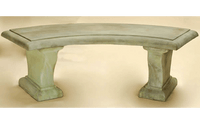Thumbnail for Cortona Outdoor Cast Stone Garden Bench Curved Benches Tuscan 