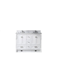 Thumbnail for Eviva Booster 72 in. Double Sink Vanity in White with White Carrara Marble Countertop Vanity Eviva 