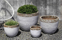 Thumbnail for Campania International Glazed Terra cotta Nevis Planter Urn/Planter Campania International Beachcomber White 