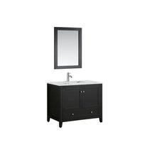 Thumbnail for Eviva Lime 36″ Bathroom Vanity with White Jazz Marble Carrera Top Bathroom Vanity Eviva 