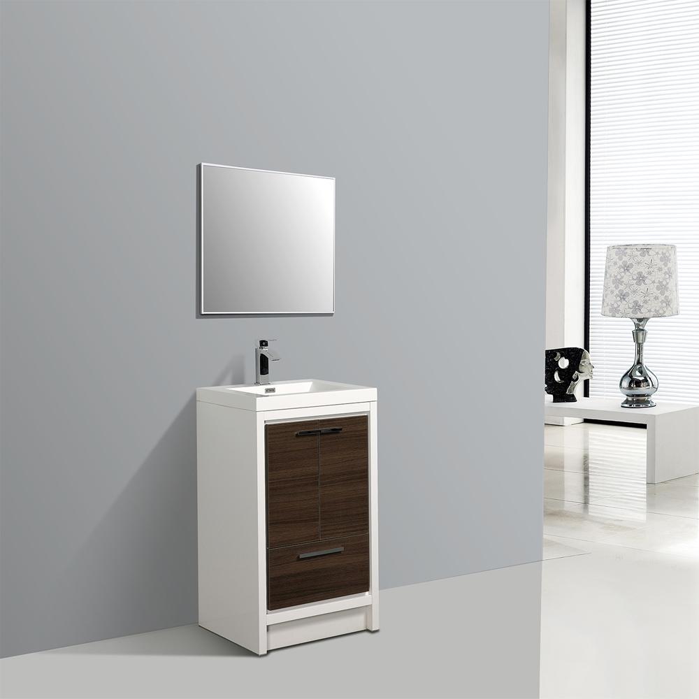 Eviva Grace 24 in. White Bathroom Vanity with White Integrated Acrylic Countertop Vanity Eviva 