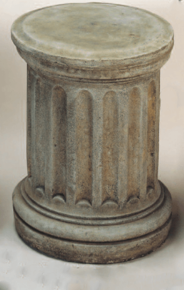 Fluted Pedestal Cast Stone Outdoor Asian Collection Columns Tuscan 