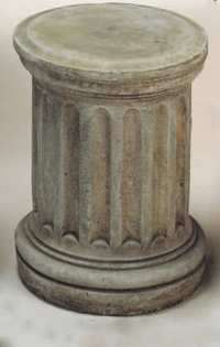 Thumbnail for Fluted Pedestal Cast Stone Outdoor Asian Collection Columns Tuscan 