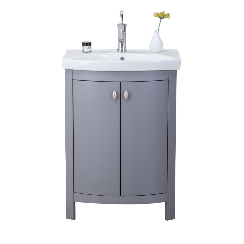Eviva Jersey 24″ Transitional Bathroom Vanity with White Porcelain Sink Vanity Eviva Grey 