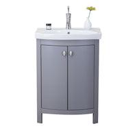 Thumbnail for Eviva Jersey 24″ Transitional Bathroom Vanity with White Porcelain Sink Vanity Eviva Grey 