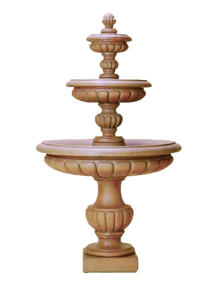 Parigi Three Tier Cast Stone Outdoor Garden Fountain Fountain Tuscan 