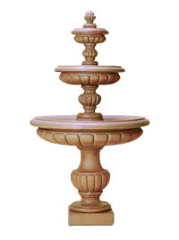 Thumbnail for Parigi Three Tier Cast Stone Outdoor Garden Fountain Fountain Tuscan 