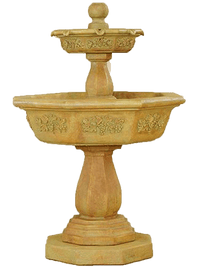 Thumbnail for Uva Two Tier Cast Stone Outdoor Water Fountain Fountain Tuscan 