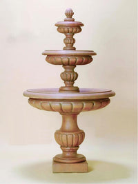 Thumbnail for Parigi Three Tier Cast Stone Outdoor Garden Fountain Fountain Tuscan 