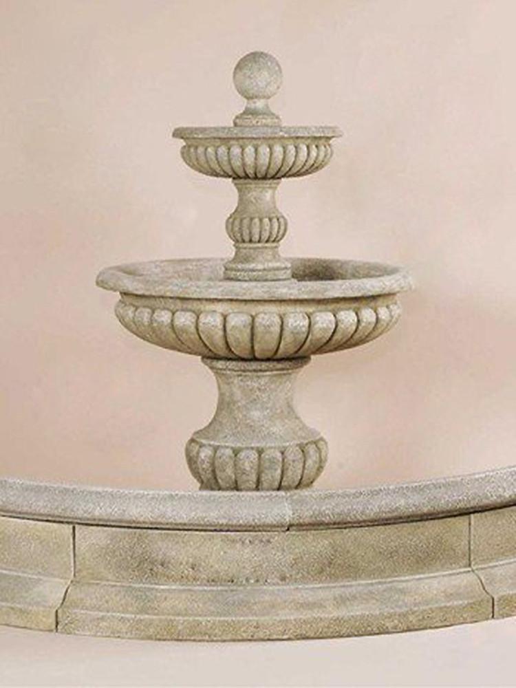 Acqua Sparta Two Tier Cast Stone Outdoor Water Fountain For Pond Fountain Tuscan 