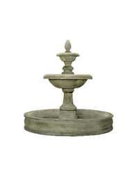 Thumbnail for Newcastle Two Tier Pond Outdoor Cast Stone Garden Fountain Fountain Tuscan 