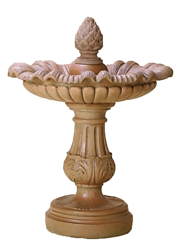 Pavia Pineapple Cast Stone Outdoor Garden Fountain Fountain Tuscan 