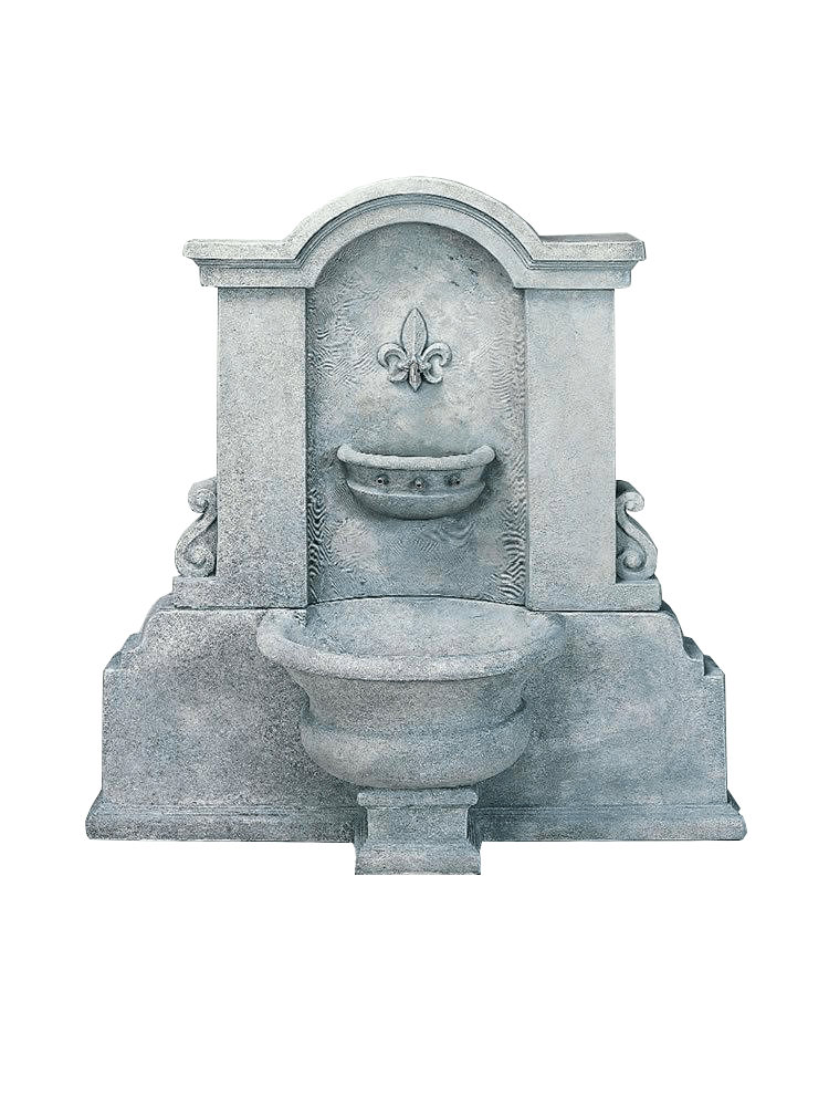 Flaminia Wall Cast Stone Outdoor Garden Fountain With Spout Fountain Tuscan 