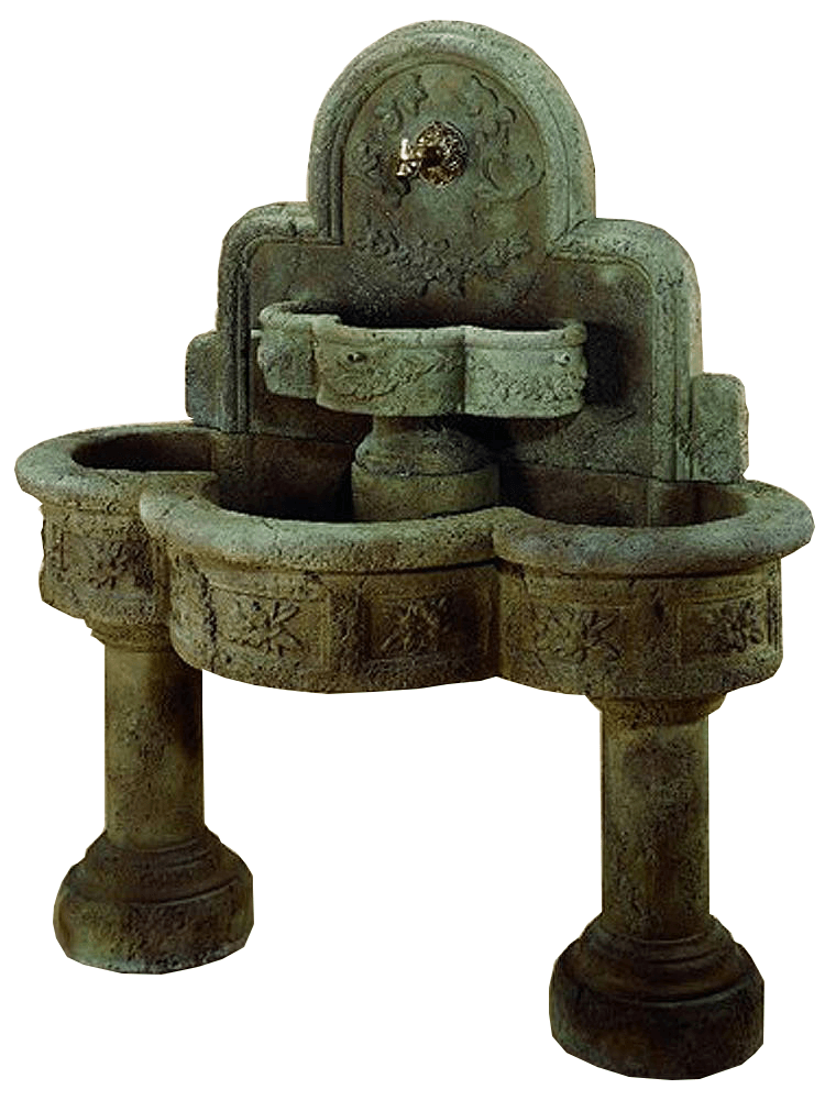 Ricco Deruta Wall Cast Stone Outdoor Garden Water Fountain For Spout Fountain Tuscan 