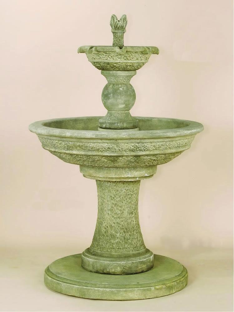 Antiquarium Two Tier Cast Stone Outdoor Water Fountain Fountain Tuscan 