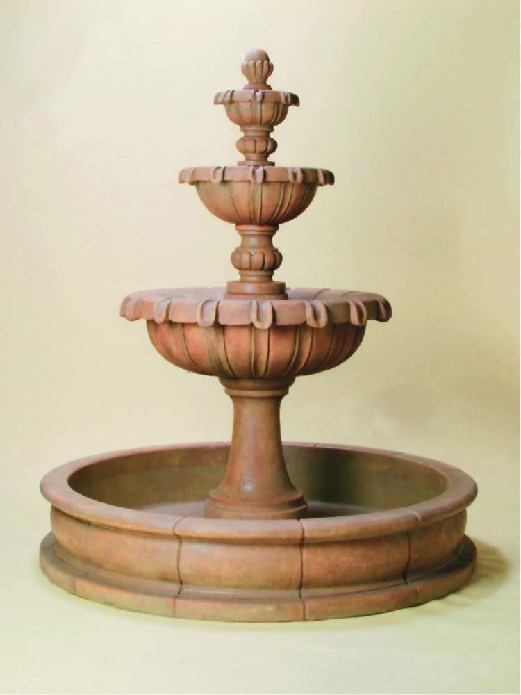 Chateau Pond Cast Stone Outdoor Garden Fountain Fountain Tuscan 