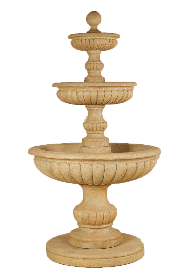 Acqua Sparta Three Tier Cast Stone Outdoor Garden Fountain Fountain Tuscan 