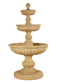 Thumbnail for Acqua Sparta Three Tier Cast Stone Outdoor Garden Fountain Fountain Tuscan 