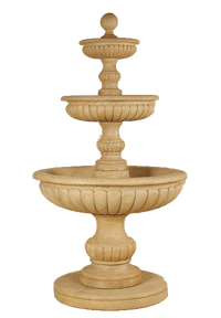 Thumbnail for Acqua Sparta Three Tier Cast Stone Outdoor Garden Fountain Fountain Tuscan 