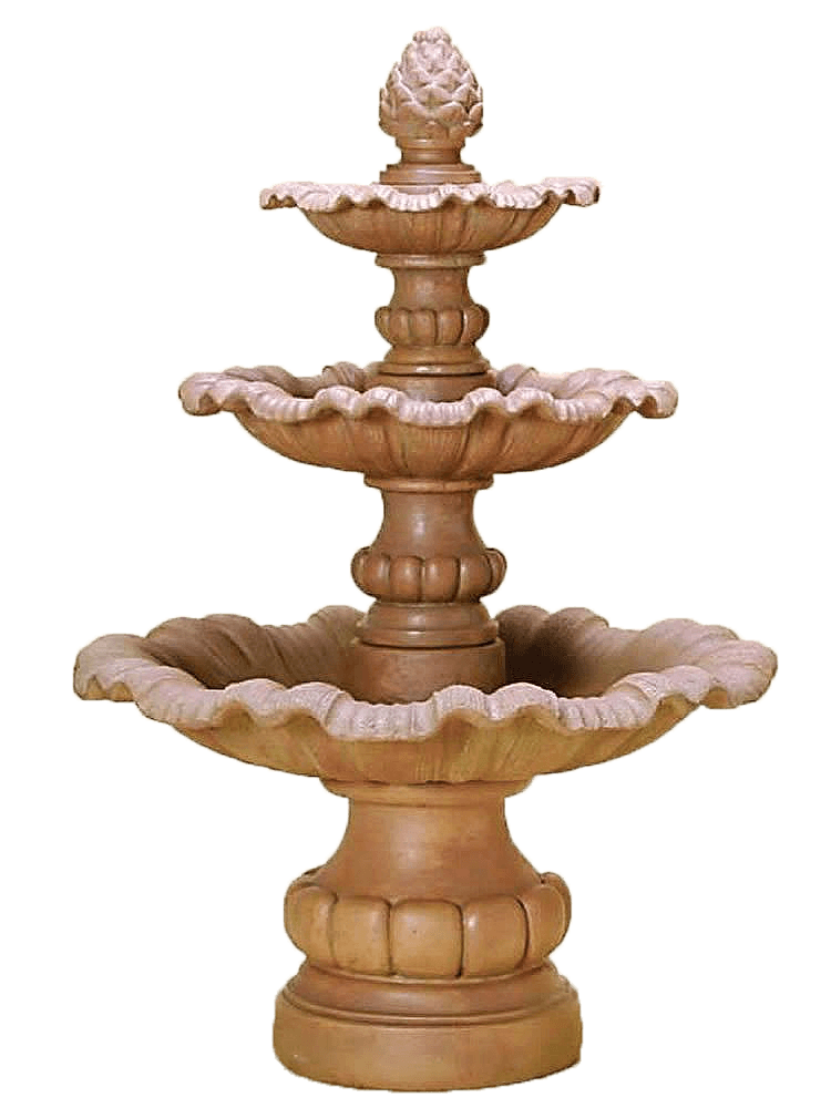 Garda Three Tier Cast Stone Outdoor Garden Fountain Fountain Tuscan 